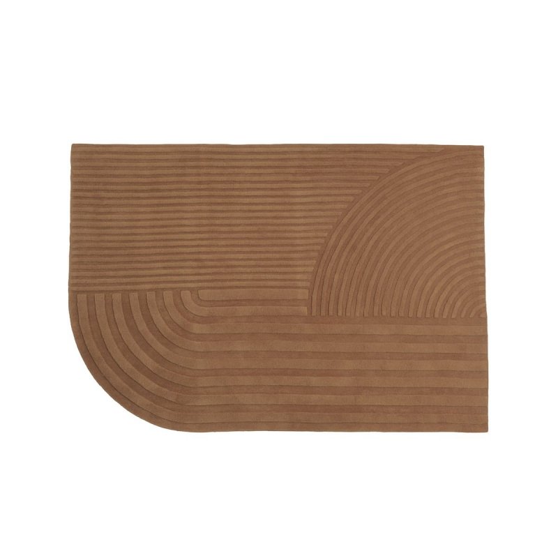 Muuto RELEVO Dywan Wełniany 170x240 cm Pomarańczowy Burnt Orange