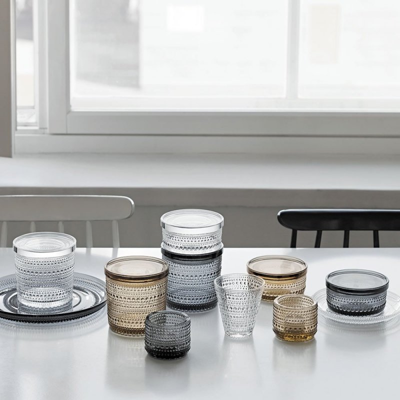 Iittala KASTEHELMI Talerz Szklany 17 cm / Ciemnoszary