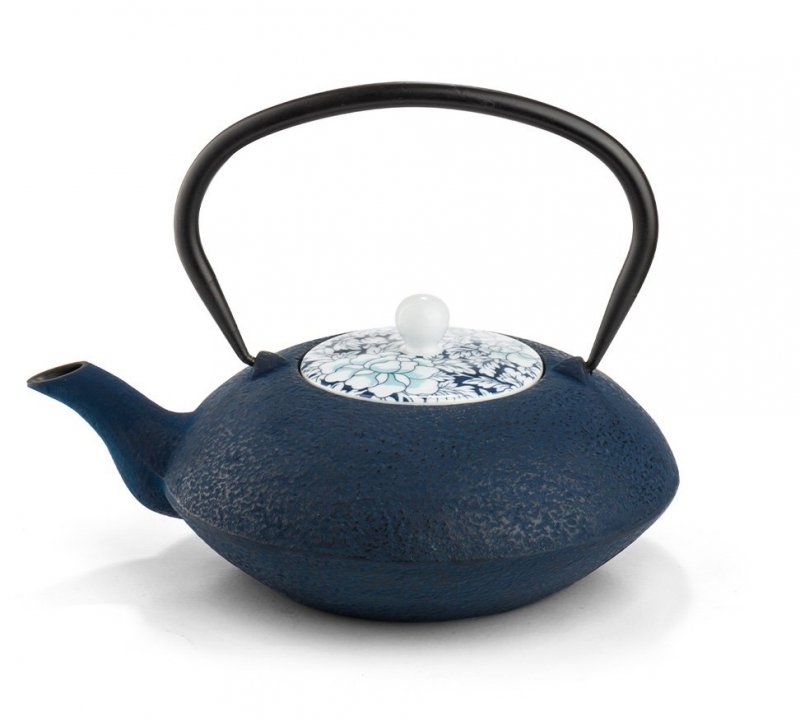 Bredemeijer YANTAI Dzbanek Żeliwny - Zaparzacz do Herbaty 1,2 l Granatowy