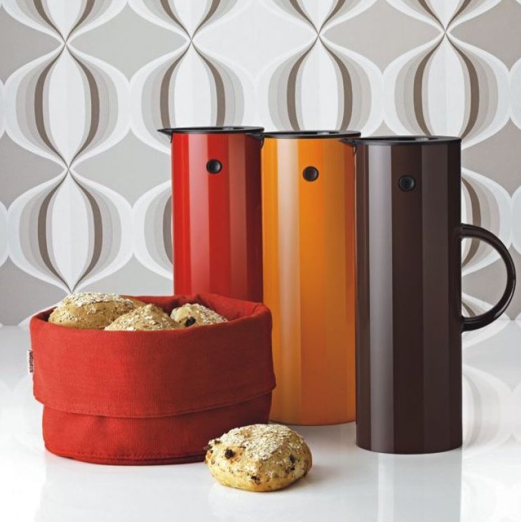 Stelton EM77 Termos Stołowy - Dzbanek Termiczny 1 l - Brązowy