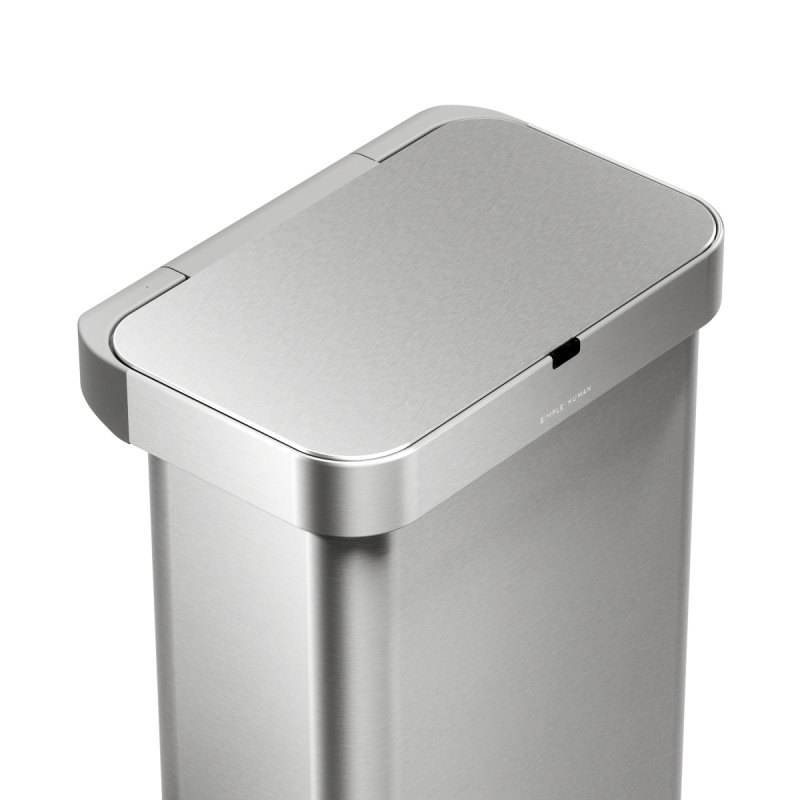 prostokątny kosz stalowy antybakteryjny 58 litrów