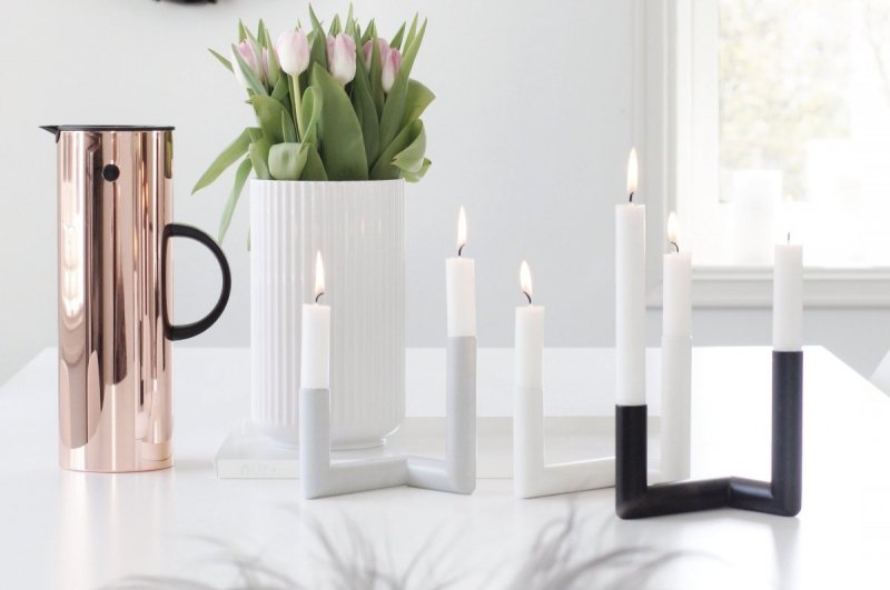 NUR Design Studio PIPELINE Świecznik - Biały