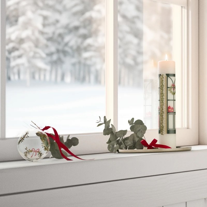 Świeca kalendarz adwentowy Holmegaard ze świątecznym nadrukiem