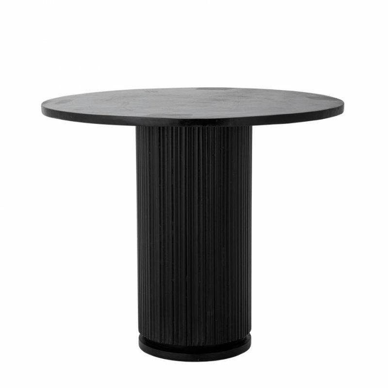 Bloomingville PORTO Okrągły Stół z Drewna Mango 90 cm / Czarny
