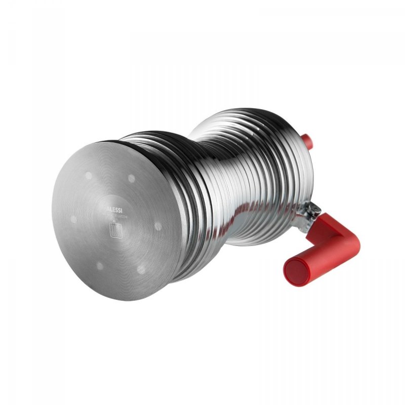 Alessi PULCINA Kawiarka - Zaparzacz do Espresso 300 ml - Czerwona Rączka - Indukcja
