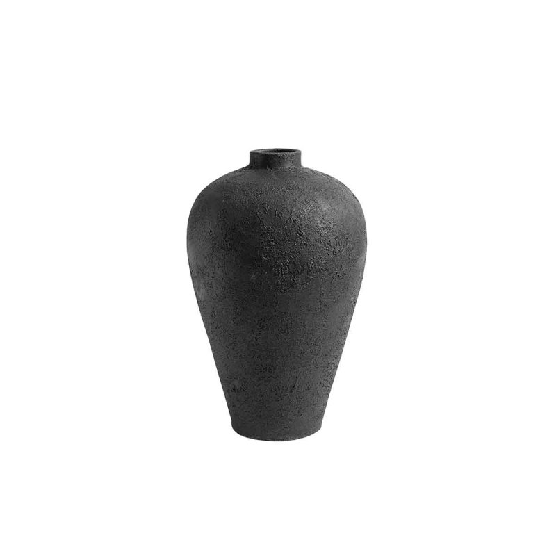 Muubs LUNA Wazon Dekoracyjny z Terakoty 60 cm / Czarny