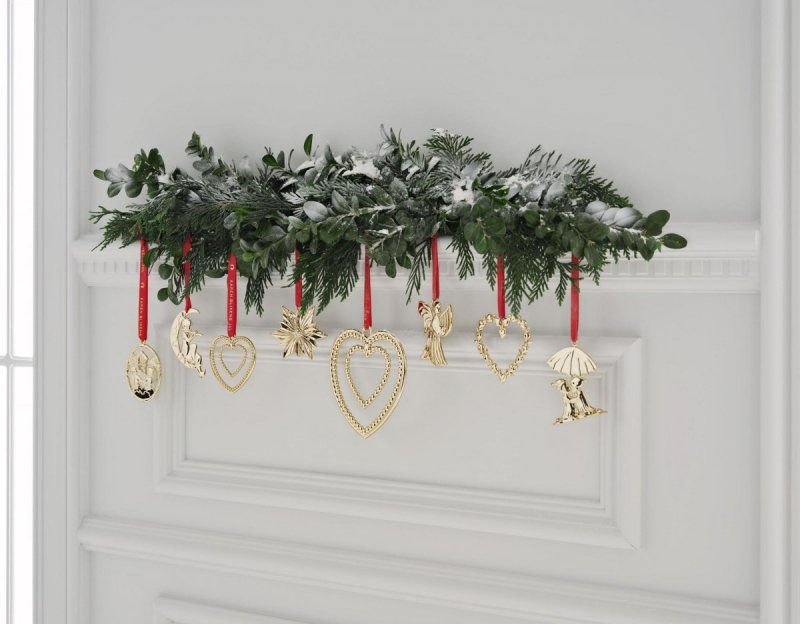 Rosendahl KAREN BLIXEN CHRISTMAS Świąteczna Zawieszka Choinkowa - Serce 12 cm Srebrne