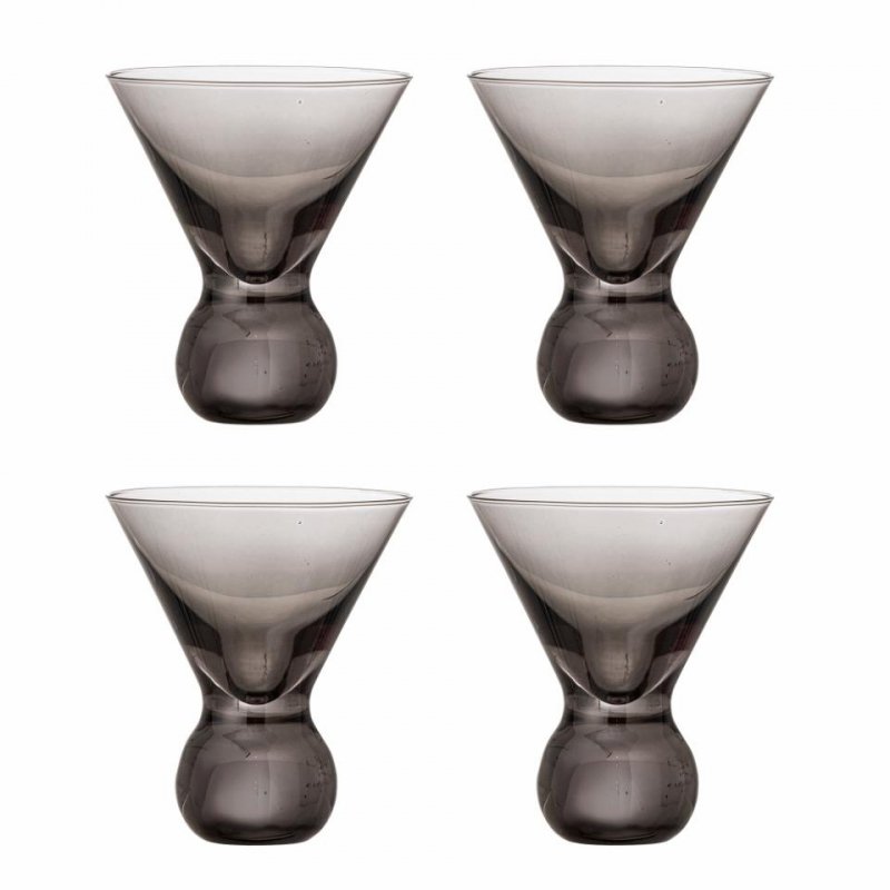 Bloomingville CORLISS Kieliszki Koktajlowe 4 Szt. / Szare