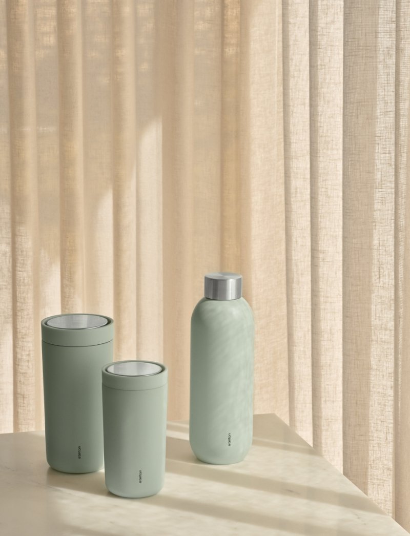 Stelton TO GO CLICK Stalowy Kubek Termiczny 400 ml / Miętowy