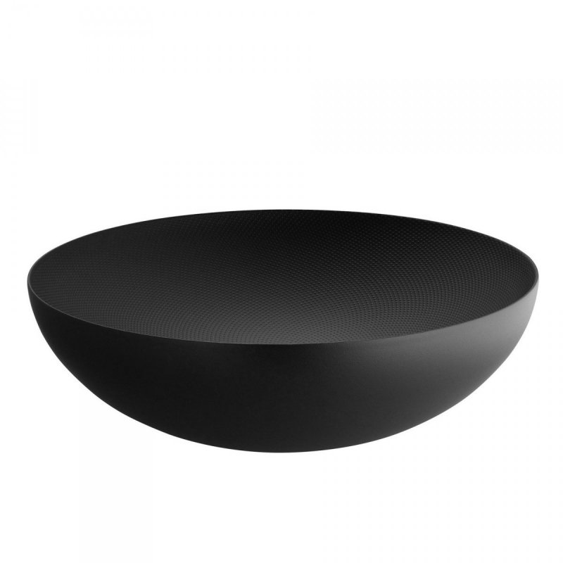 Alessi DOUBLE Misa o Podwójnych Ściankach 32 cm Czarna