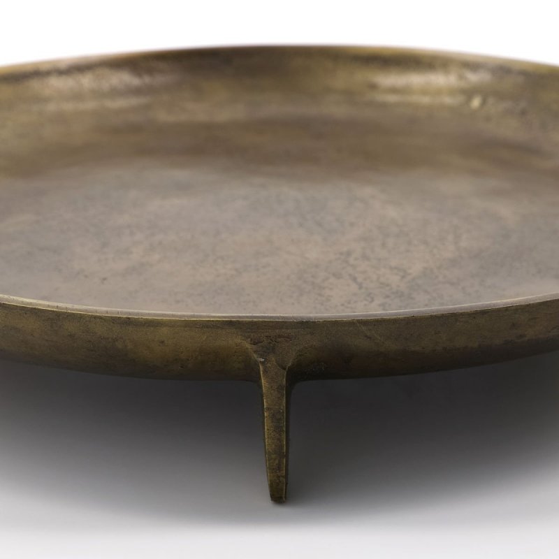 House Doctor CAST Patera - Taca Okrągła 38 cm Antyczny Mosiądz