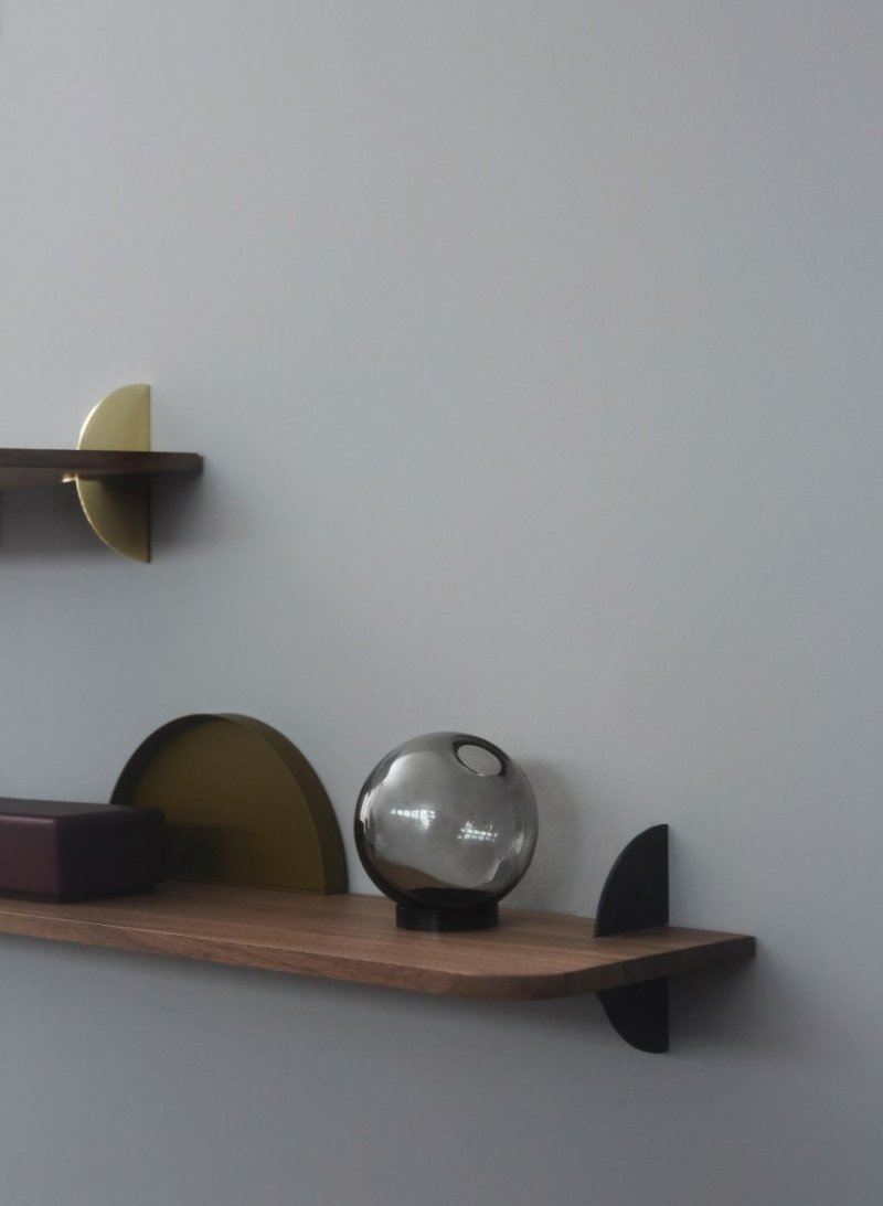 Aytm AEDES Półka Ścienna 50 cm Czarna - Uchwyt Czarny