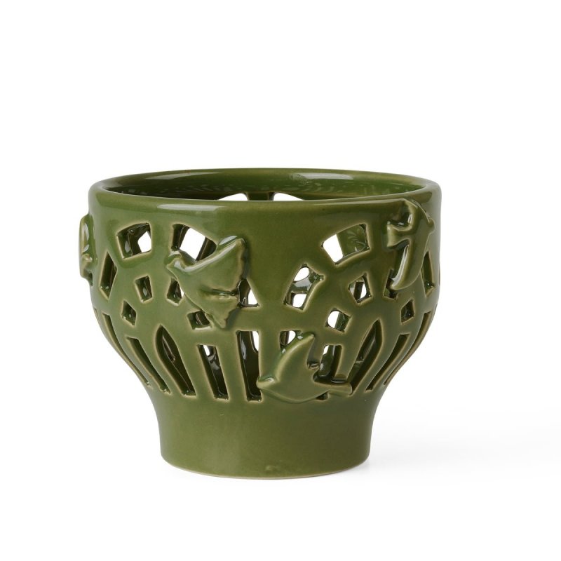 Kähler ORANGERY Świecznik Tealight 9,5 cm / Zielony Green Garden