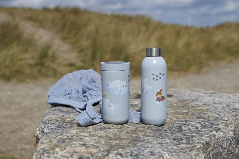 Stelton KEEP COOL Stalowa Butelka do Wody 750 ml MUMINKI - Piaskowa