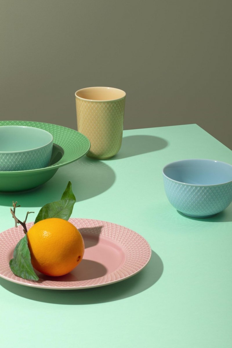 Lyngby Porcelain RHOMBE COLOR Talerz Płaski 21 cm Różowy