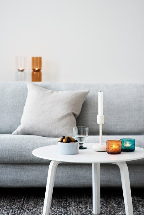 Iittala NAPPULA Świecznik Wysoki / Mosiądz Polerowany