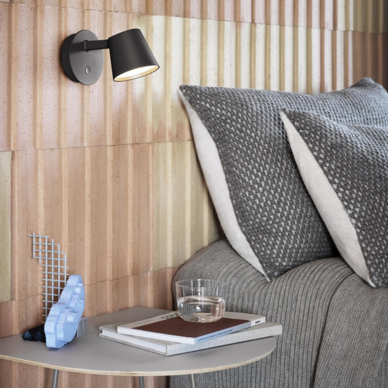 Muuto TIP Lampa Ścienna - Kinkiet - Czarny