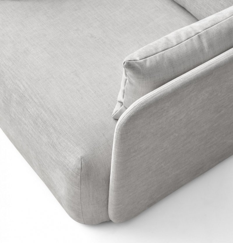 Menu OFFSET Sofa Pojedyncza - Tkanina Kvadrat Odcień Jasnoszary