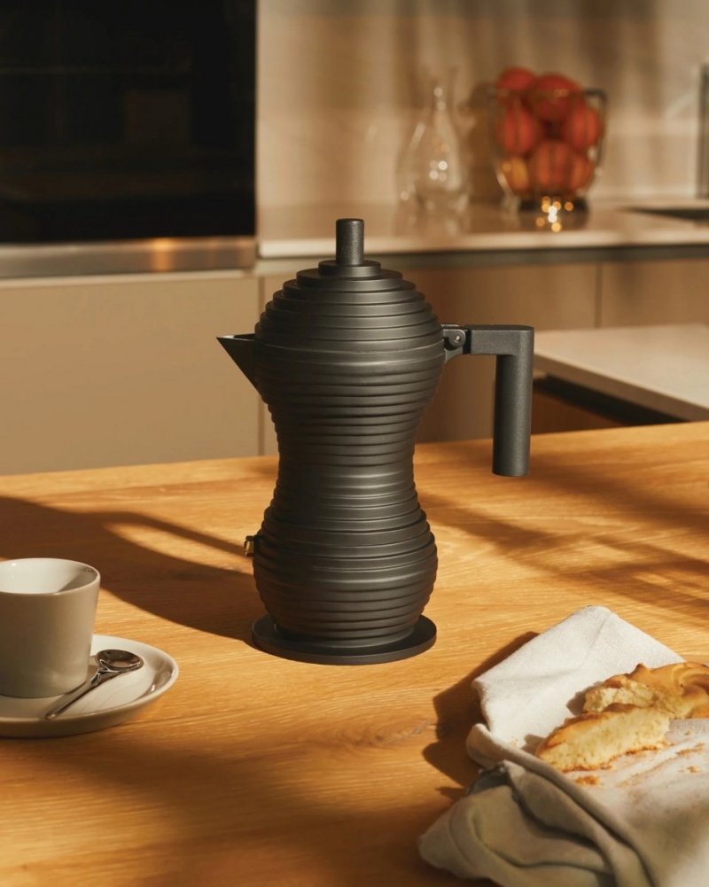 Alessi PULCINA Kawiarka - Zaparzacz do Espresso 300 ml - Czarna