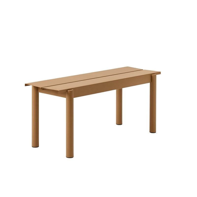 Muuto LINEAR Ławka Ogrodowa / Stalowa 110 cm Pomarańczowa