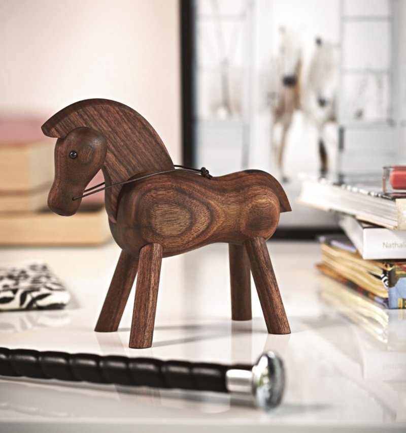 Kay Bojesen HORSE Drewniana Figurka Koń - Ciemny
