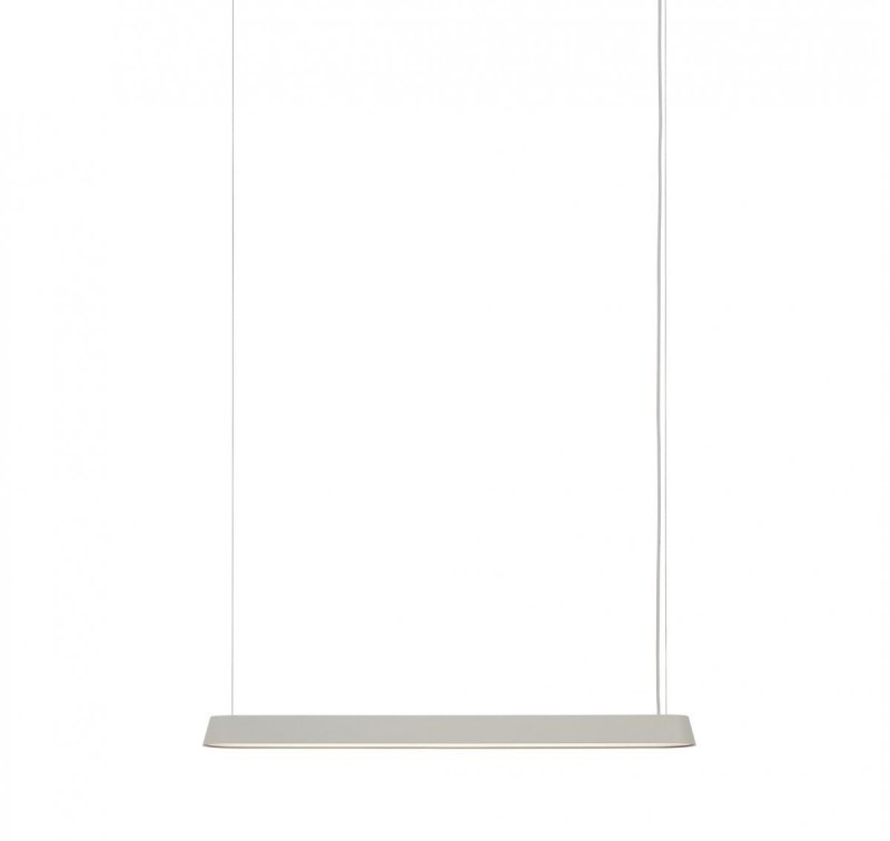 Muuto LINEAR Podłużna Lampa Wisząca 87 cm Szara