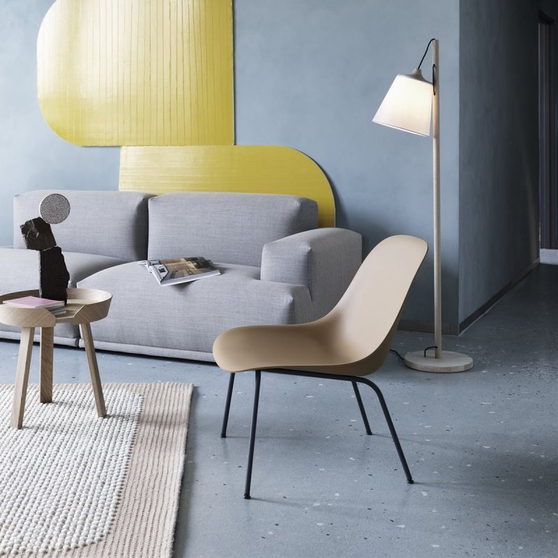 Muuto FIBER LOUNGE Fotel Ochre - Rama Metalowa