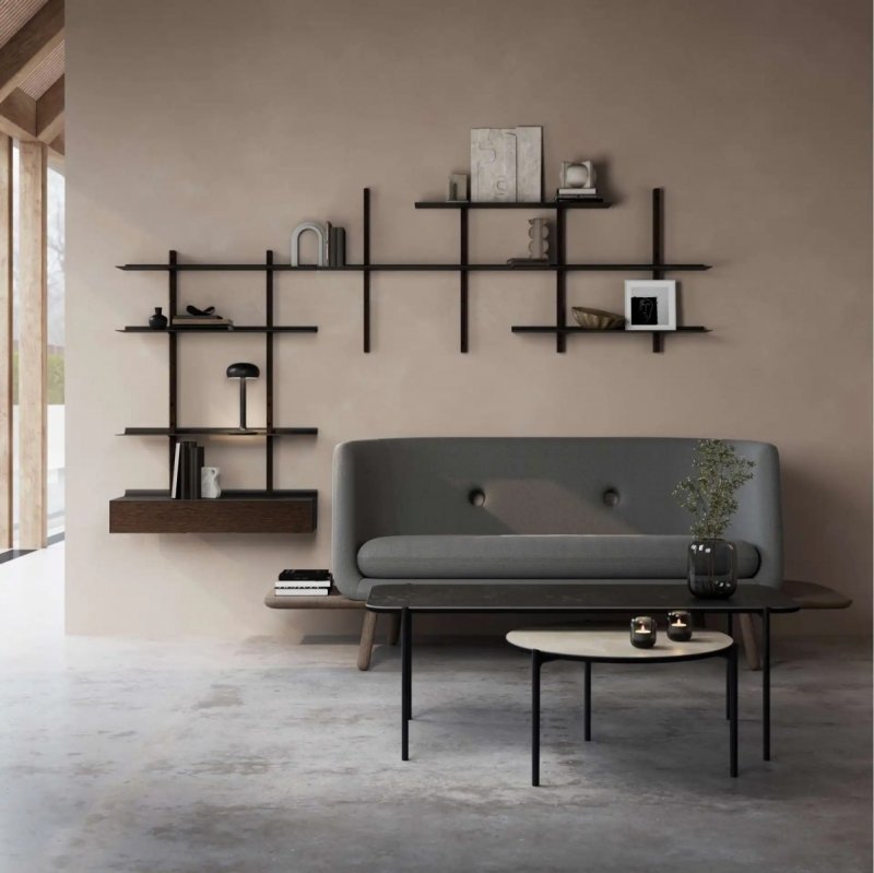 Eva Solo SAVOYE Prostokątny Stolik Kawowy 120x50 cm z Ceramicznym Blatem / Czarny - Blat Czarny