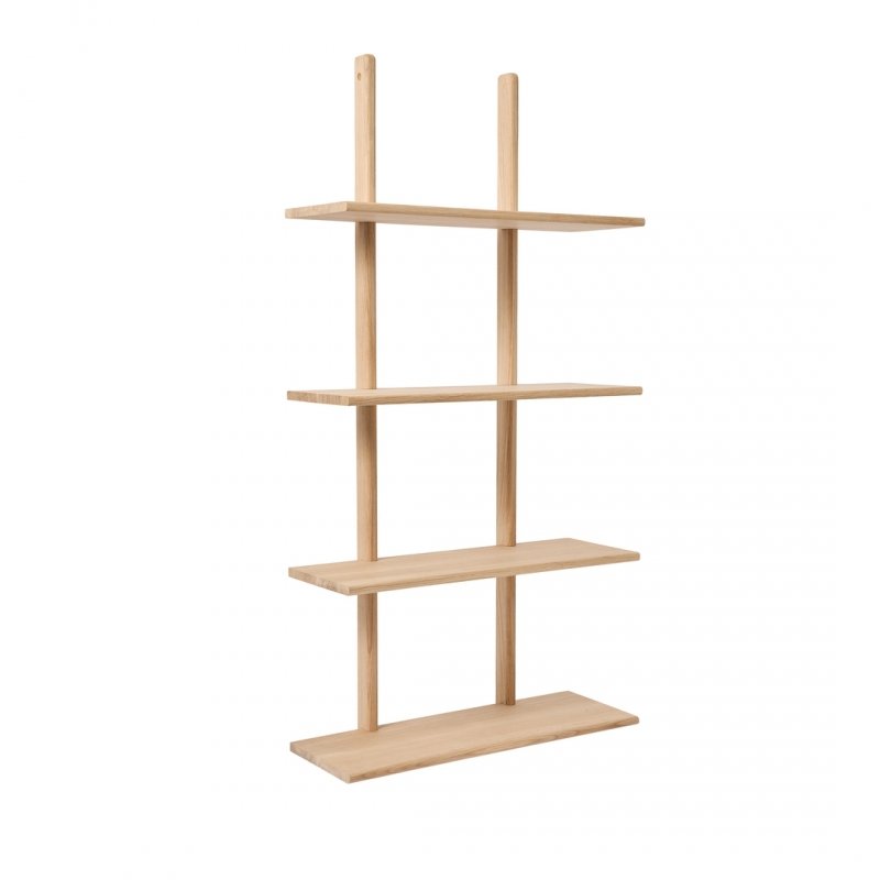 półka na książki drewniana minimalistyczna