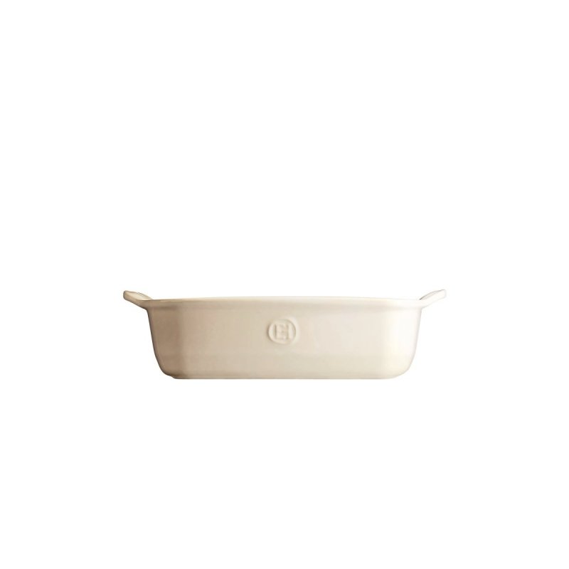 Emile Henry NATURAL CHIC Kwadratowa Forma - Naczynie do Zapiekania 28 cm Kremowa
