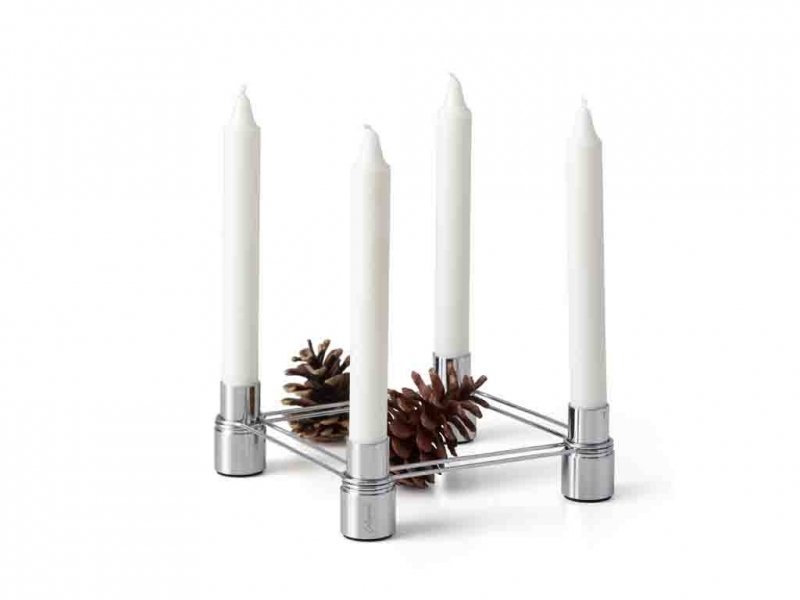 Scandinavia Design LINK Świecznik / Wazon 2w1 Srebrny