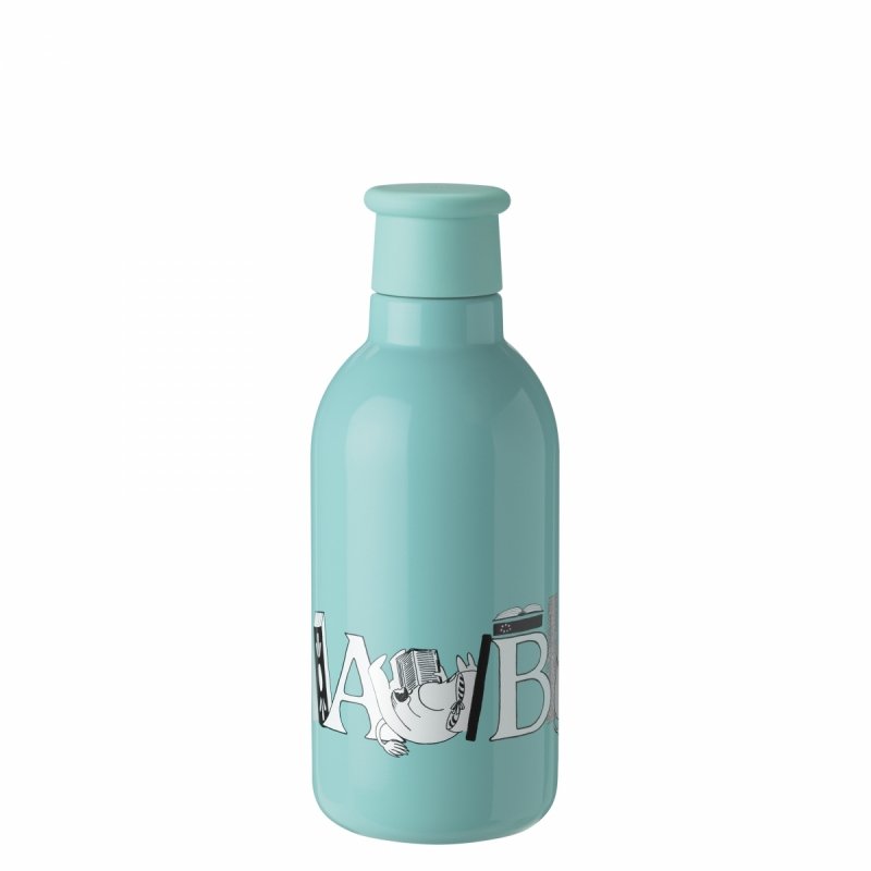 RIG-TIG by Stelton ABC MUMINKI Stalowa Butelka Termiczna dla Dzieci 500 ml / Turkusowa
