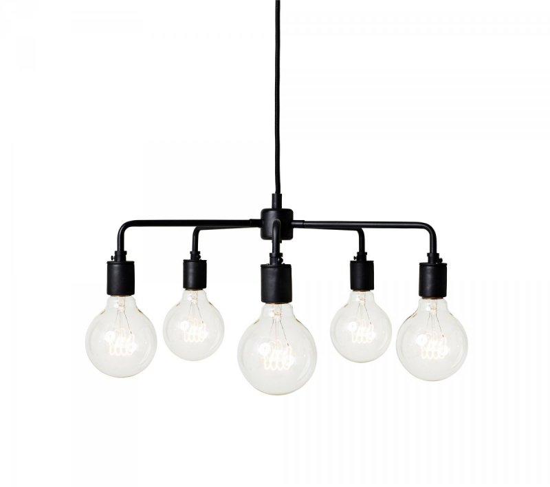 Menu TRIBECA Lampa Wisząca 46 cm - Żyrandol Leonard  / Czarny
