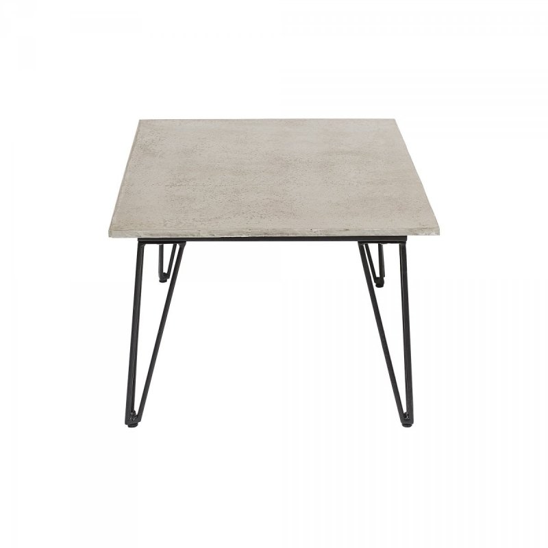 Bloomingville MUNDO Ogrodowy Stolik Kawowy 90x60 cm z Betonowym Blatem / Czarny