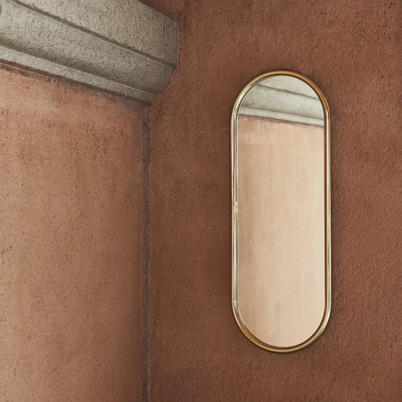 AYTM - ANGUI Lustro Ścienne Owalne 78 cm Rożowe