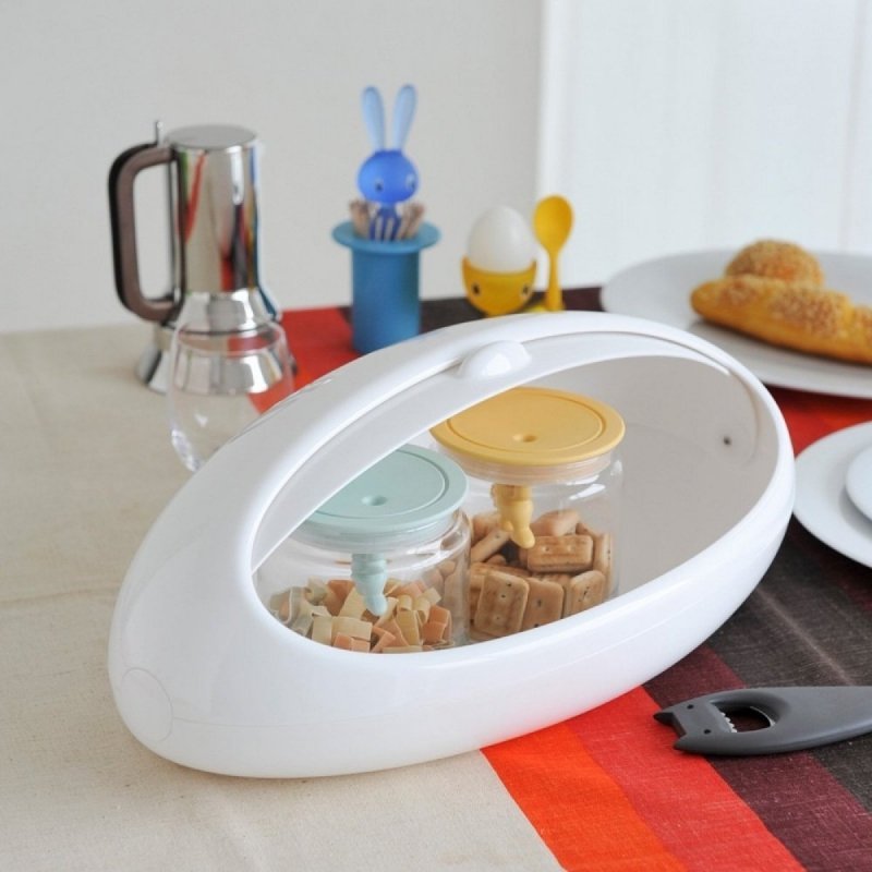 Alessi GNAM Chlebak - Pojemnik na Pieczywo / Biały