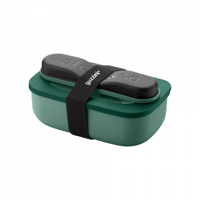 Guzzini STORE GO Pojemnik na Lunch ze Sztućcami - Lunchbox / Zielony