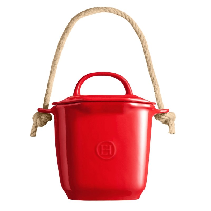 Emile Henry Kompostownik Ceramiczny 3,9 l / Czerwony