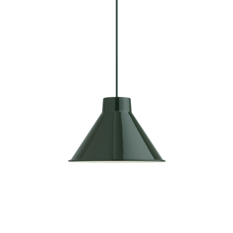 Muuto TOP PEDANT Stalowa Lampa Wisząca 28 cm Ciemnozielona