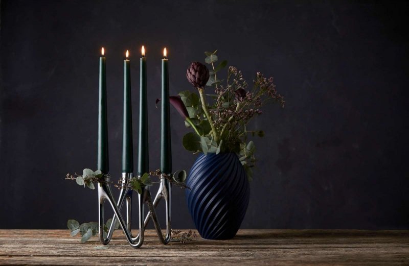 Morso ROOTS Świecznik na 4 Świece - Srebrny Polerowany