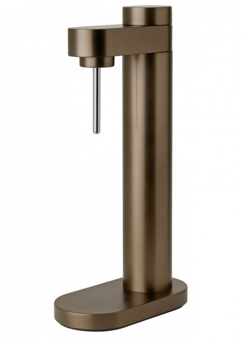 Stelton BRUS CARBONATOR Ekspres do Gazowania - Stalowy Saturator do Wody Gazowanej / Brązowy Metalik