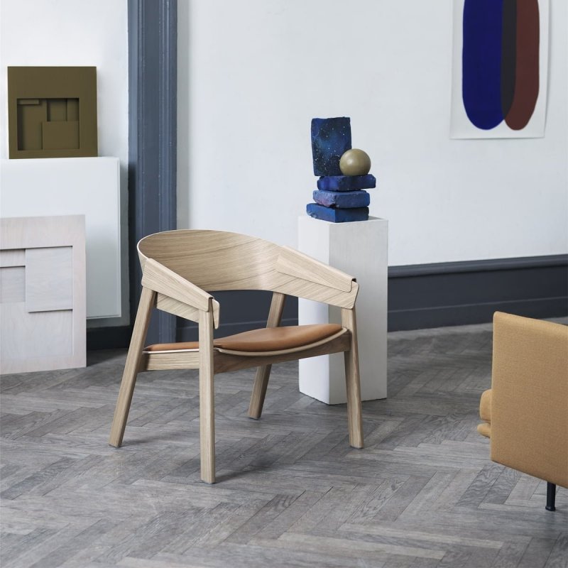 Muuto COVER LOUNGE Krzesło Drewniane - Dębowe