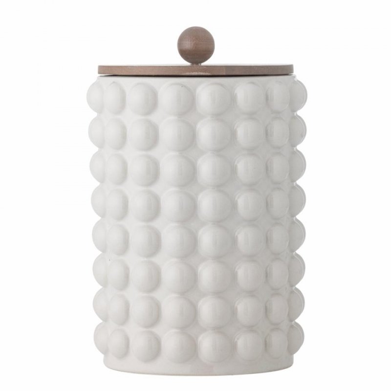 Bloomingville MADGE Ceramiczny Pojemnik Kuchenny 2,5 l / Biały