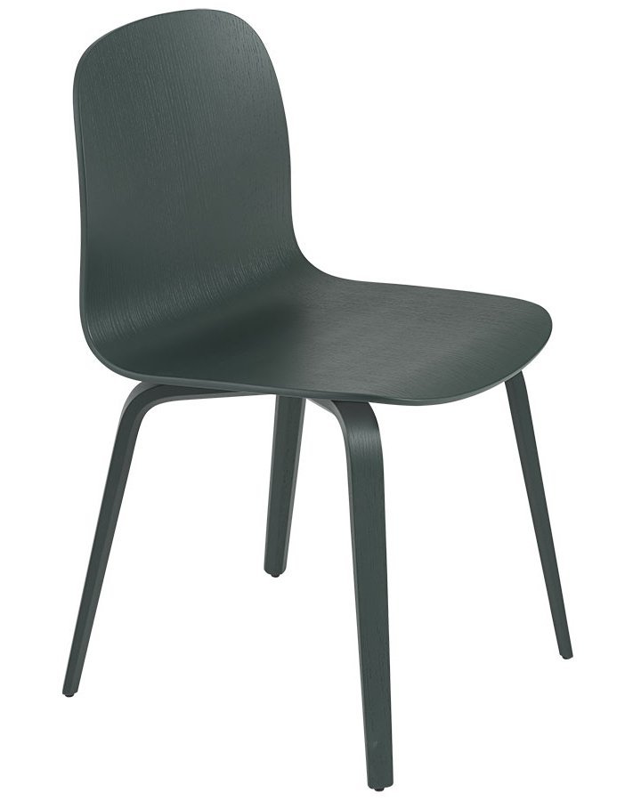 Muuto VISU Krzesło Drewniane - Ciemnozielone 2 Szt.