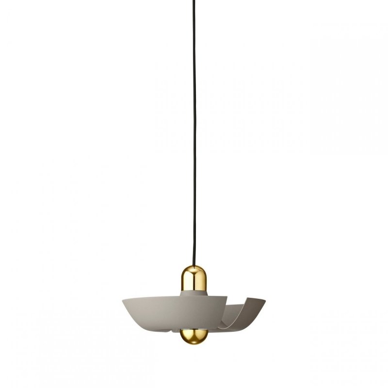 Aytm CYCNUS Lampa Wisząca 30 cm Taupe / Złota