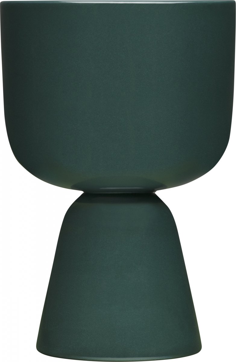 Iittala NAPPULA Osłonka - Doniczka do Kwiatów 15,5 cm / Ciemnozielona
