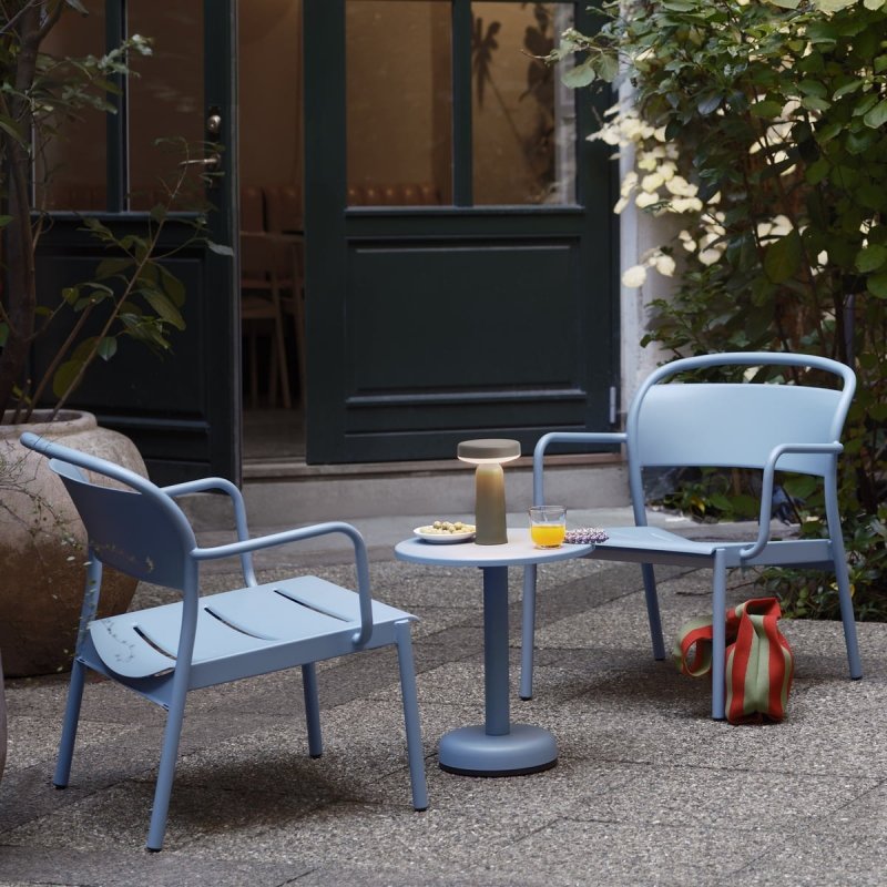Muuto LINEAR OUTDOOR Stalowy Stolik Kawowy Ogrodowy - Zewnętrzny / Ciemnozielony