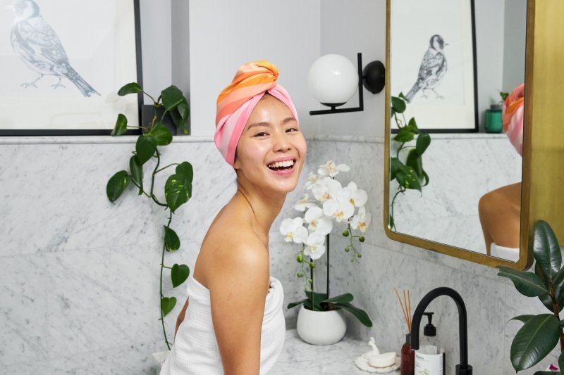 Dock &amp; Bay SOFT Szybkoschnący Turban do Suszenia Włosów / Miami Sorbe