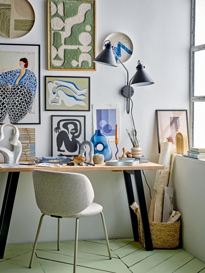 Bloomingville PONTE Krzesło Tapicerowane 2 Szt. / Szare