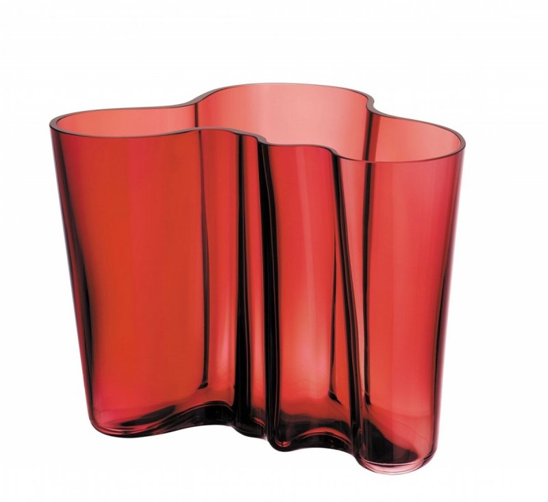 Iittala AALVAR AALTO Wazon do Kwiatów 16 cm / Czerwony Cranberry